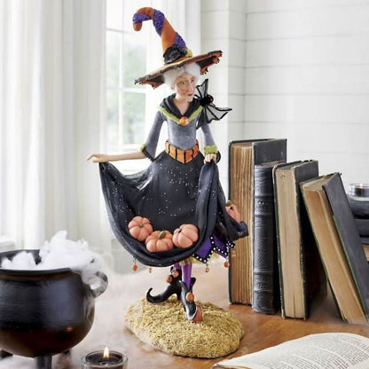 Witch Figurine Handcrafted Resin Halloween Décor