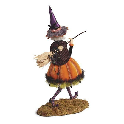 Witch Figurine Handcrafted Resin Halloween Décor