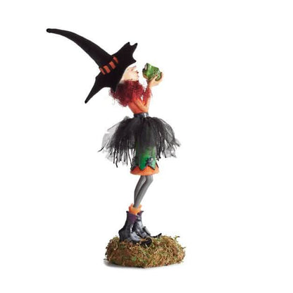 Witch Figurine Handcrafted Resin Halloween Décor