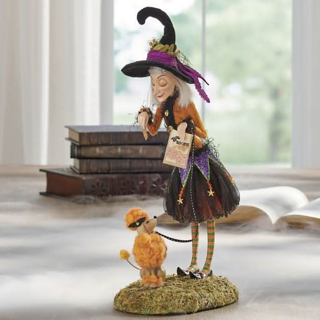 Witch Figurine Handcrafted Resin Halloween Décor