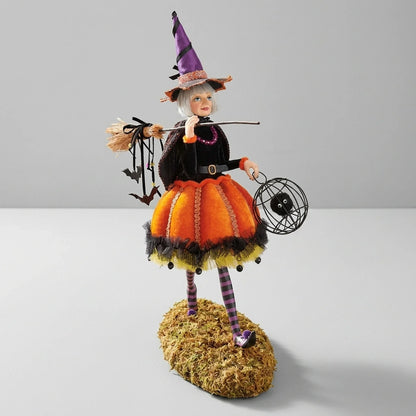 Witch Figurine Handcrafted Resin Halloween Décor