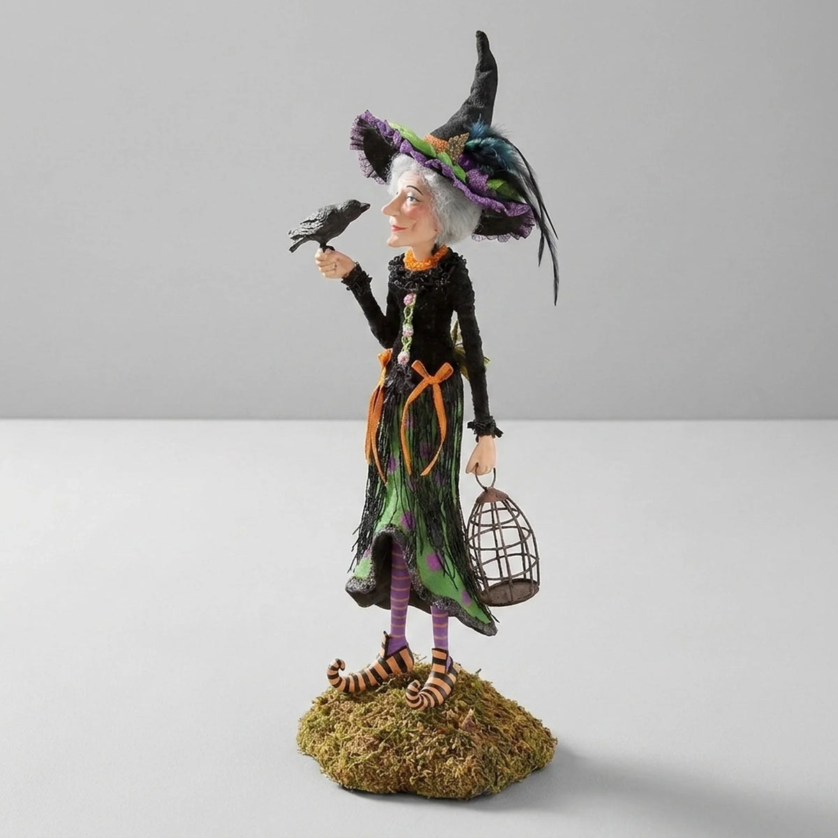 Witch Figurine Handcrafted Resin Halloween Décor