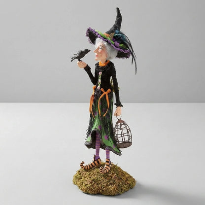 Witch Figurine Handcrafted Resin Halloween Décor