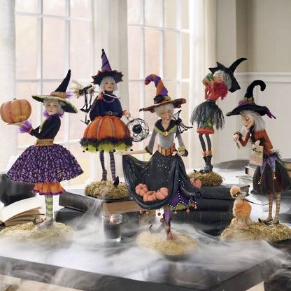 Witch Figurine Handcrafted Resin Halloween Décor