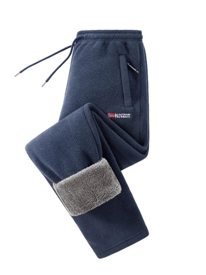 Women's Fleece Joggers Teddy Lined Zipper Pockets Drawstring Waist