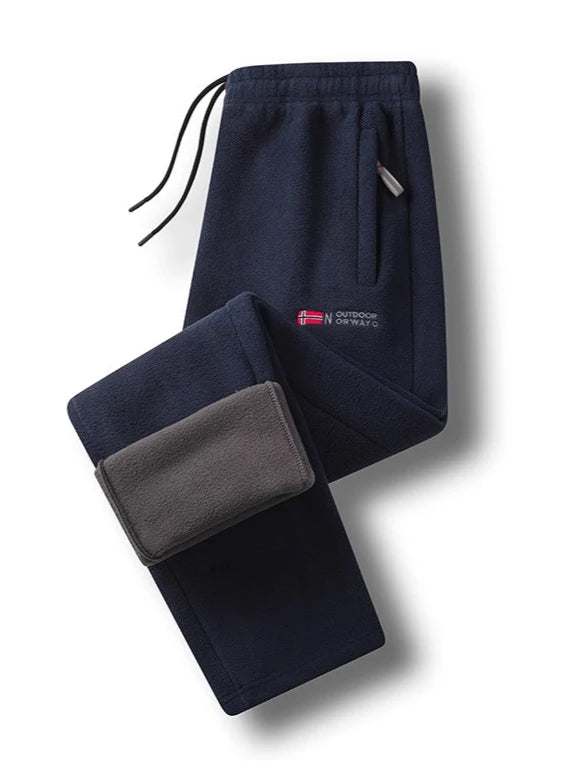 Women's Fleece-Lined Pants With Zip Pockets & Elastic Waistband