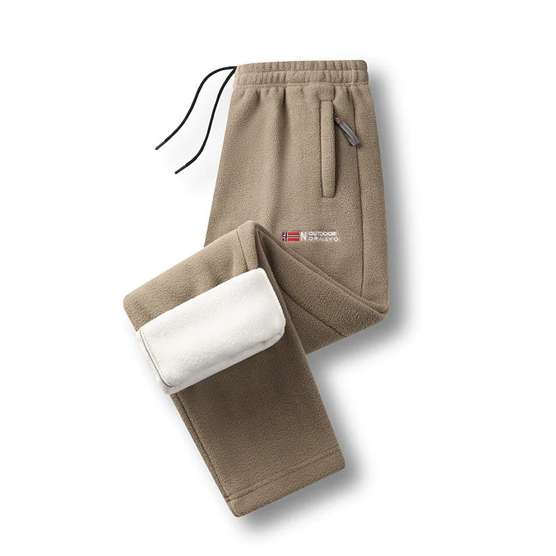 Women's Fleece Pants Thermal Lined Zip Pockets