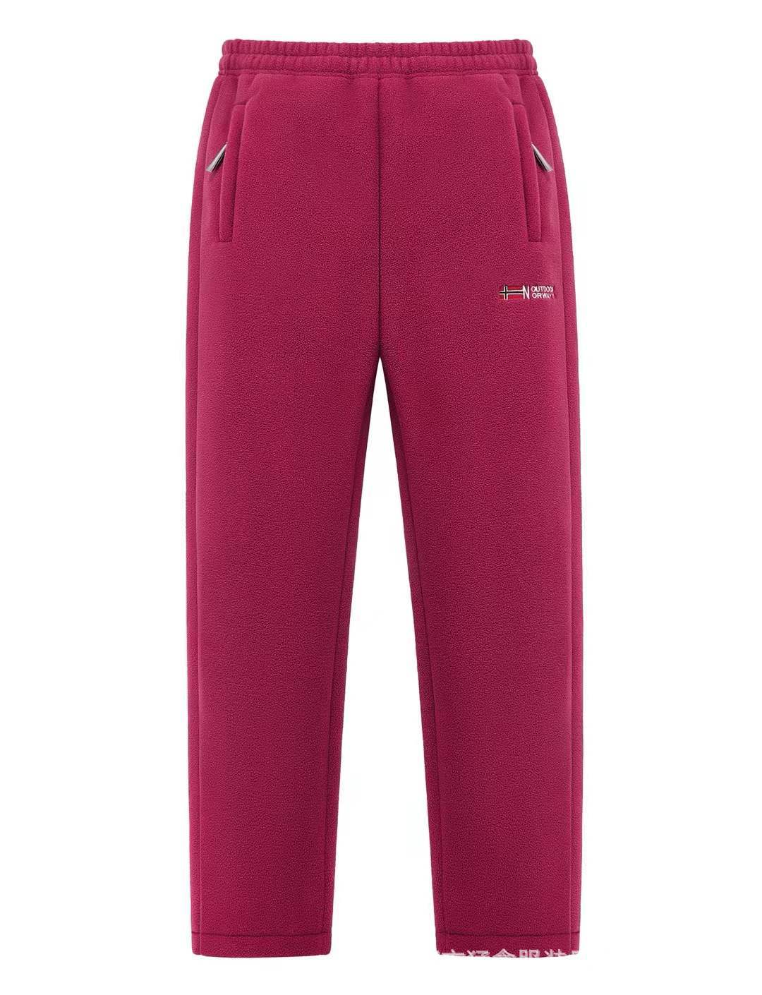 Women's Fleece Pants Thermal Lined Zip Pockets
