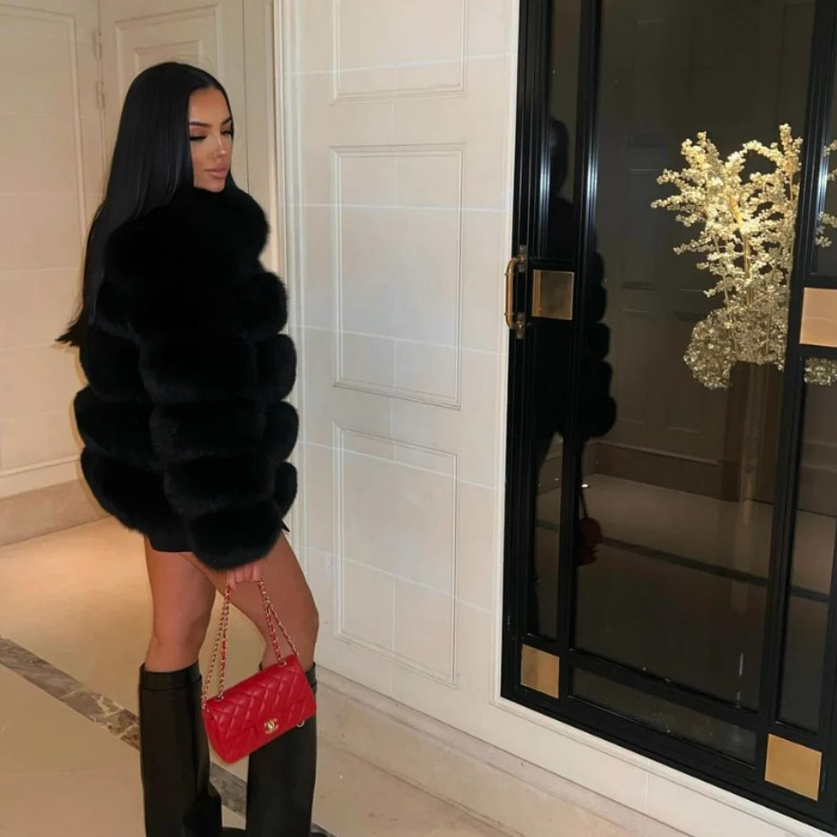 Women's Jacket Faux Fur Tailored Warmth