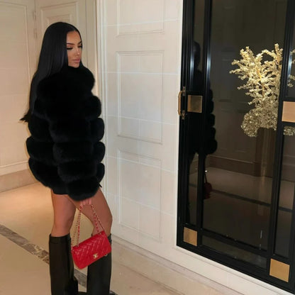Women's Jacket Faux Fur Tailored Warmth