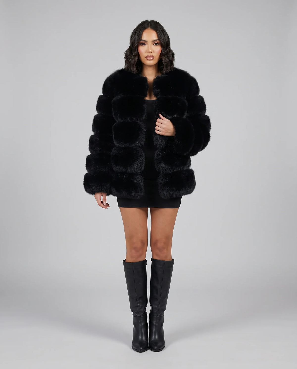 Women's Jacket Faux Fur Tailored Warmth