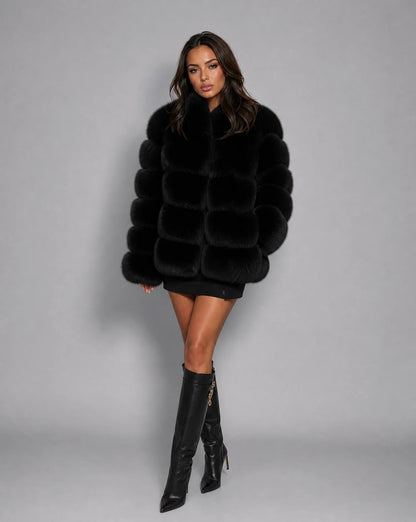 Women's Jacket Faux Fur Tailored Warmth