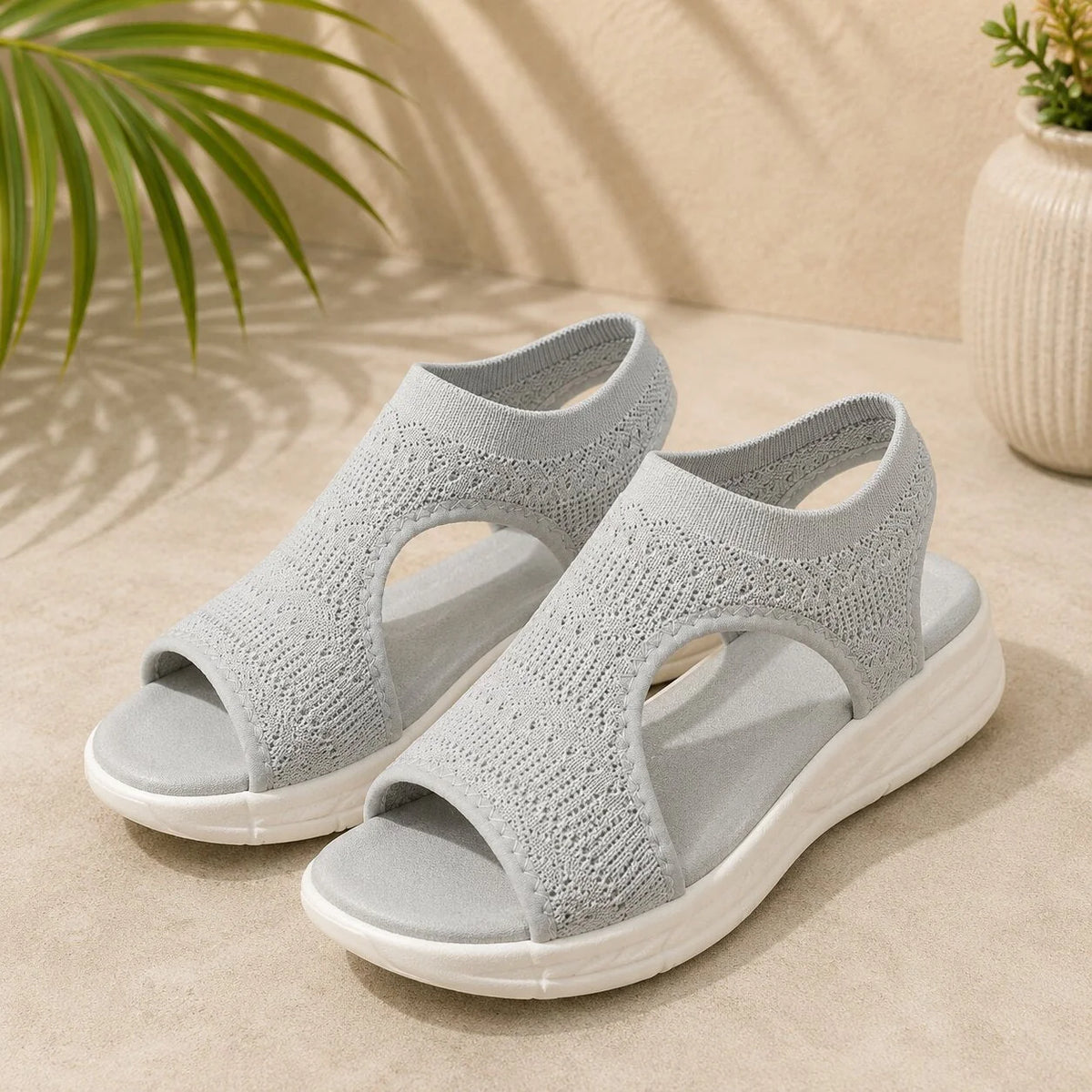 Women's Sandals Contoured Arch Support & Breathable Knit