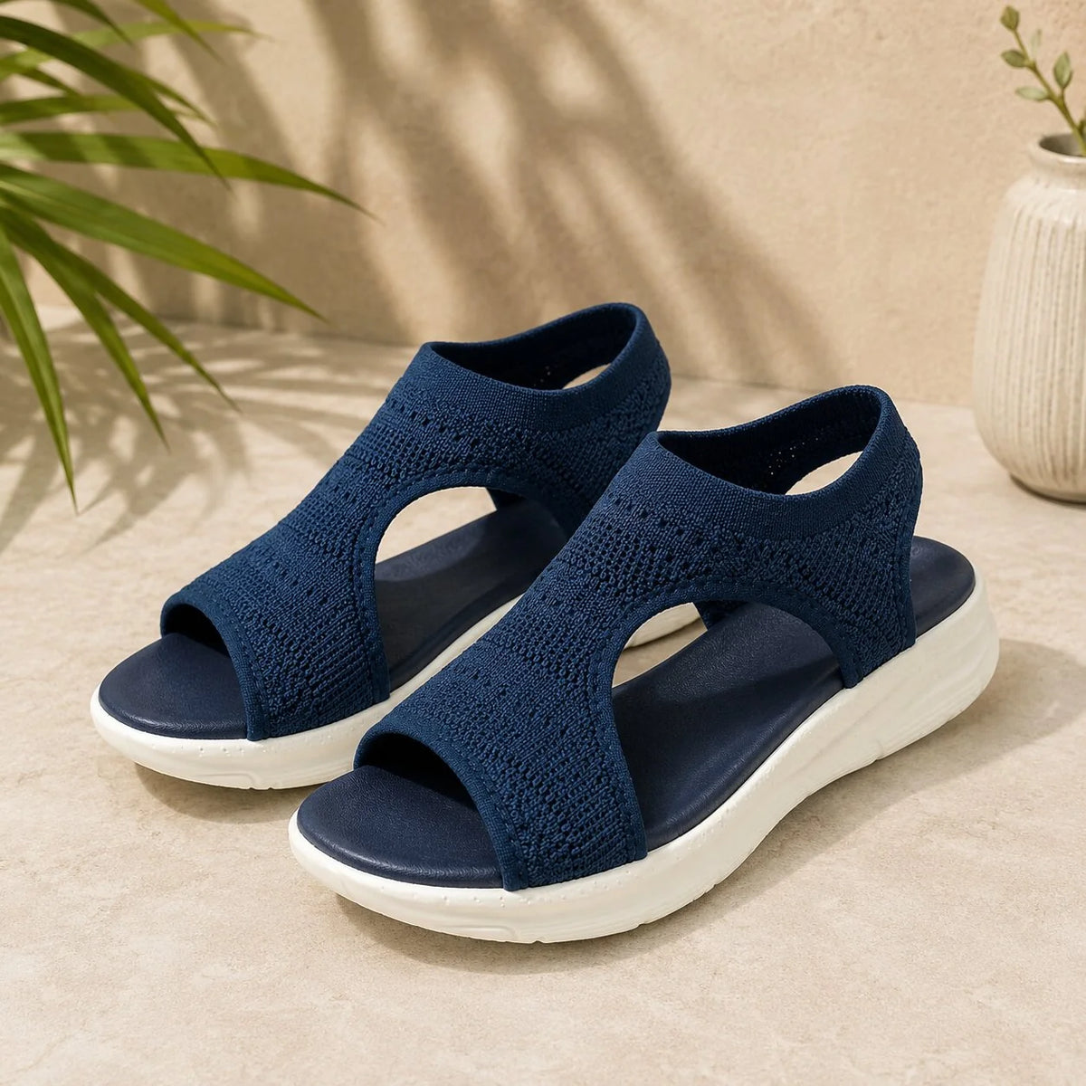 Women's Sandals Contoured Arch Support & Breathable Knit