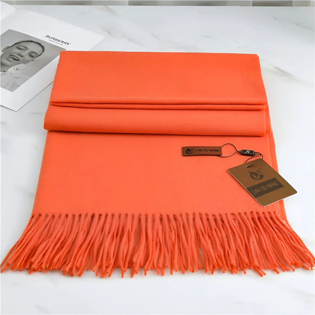 Women's Scarf Cashmere Warmth With Decorative Fringe