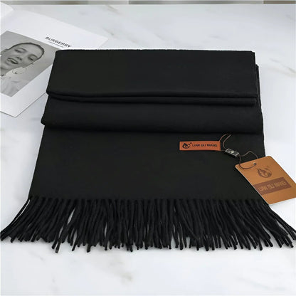 Women's Scarf Cashmere Warmth With Decorative Fringe