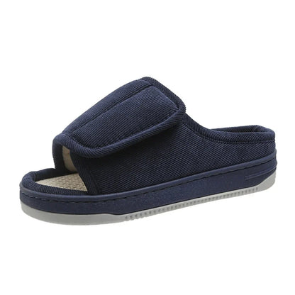 Women's Slippers Extra-Wide Adjustable Open-Toe Rubber Sole