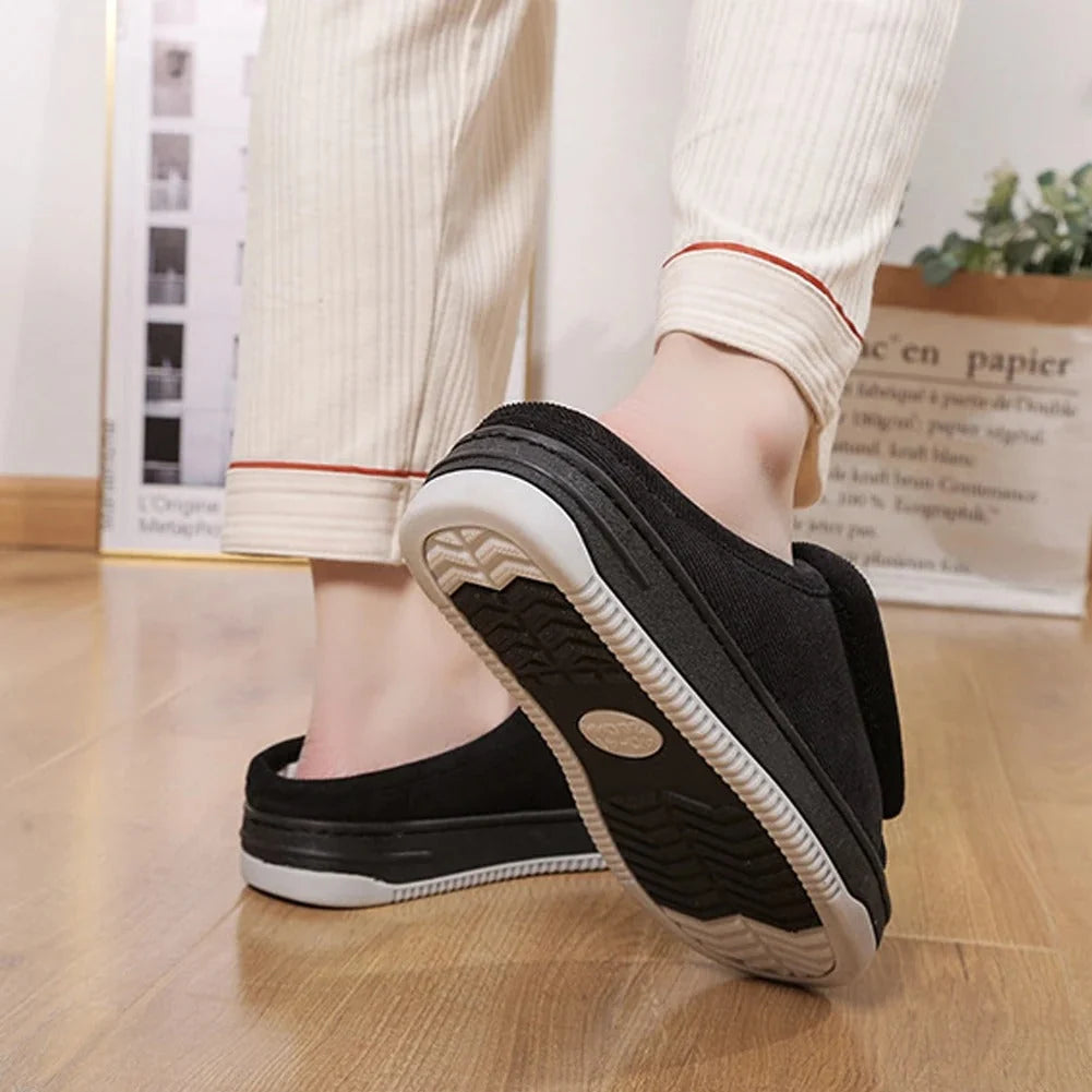 Women's Slippers Extra-Wide Adjustable Open-Toe Rubber Sole