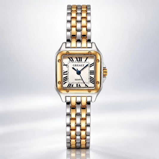 Women's Watch Vintage Dial Stainless Steel Quartz Water-Resistant