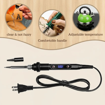 Wood Burning & Engraving Kit Adjustable Temperature 58-Piece Set