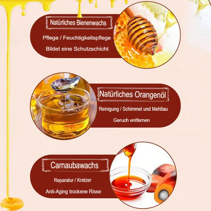 Wood Care Wax Beeswax & Orange Oil Set of 2