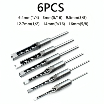 Wood Drill Bit Set Square-Hole Carbon Steel