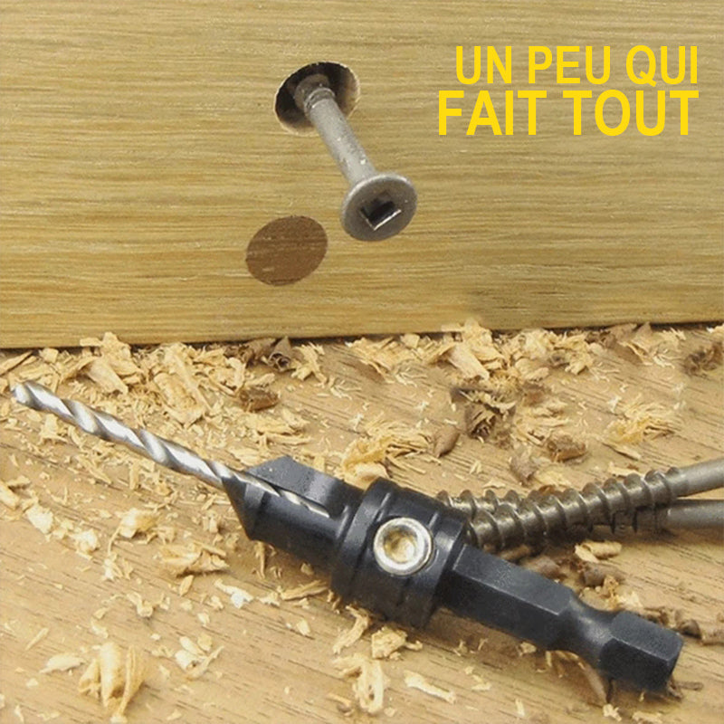 Wood Drill Bit Set Three-In-One Hex Shank 5-Piece