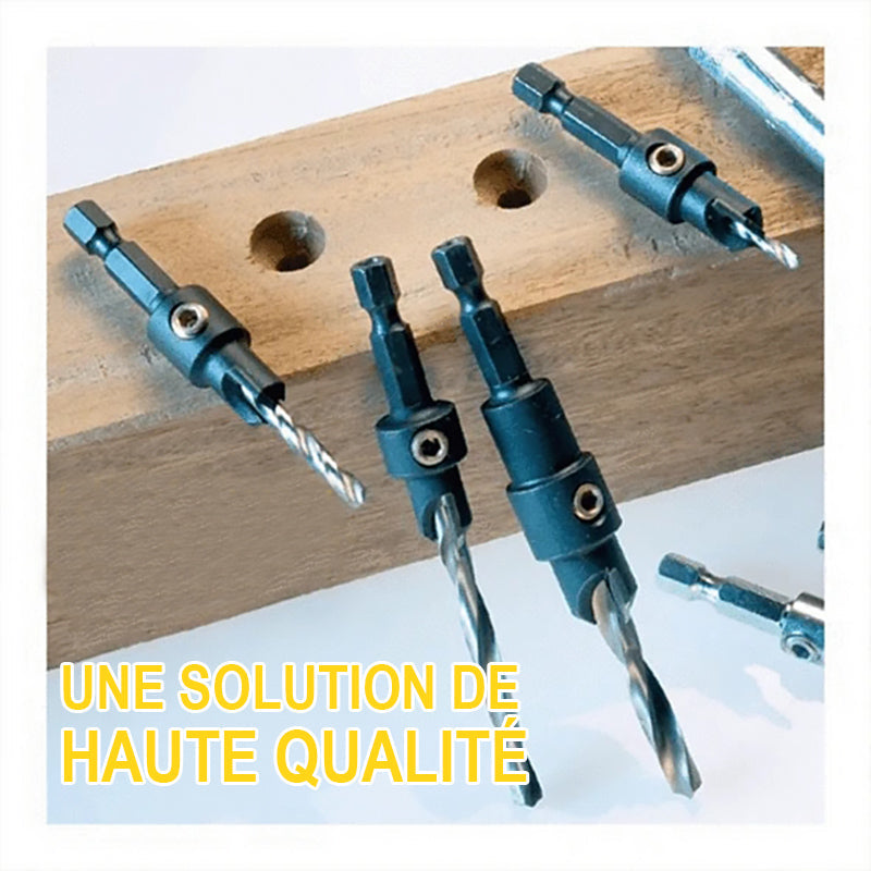 Wood Drill Bit Set Three-In-One Hex Shank 5-Piece