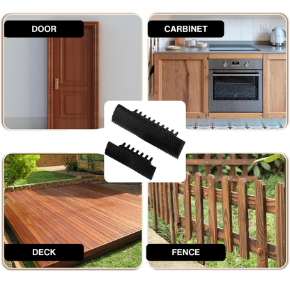 Wood Grain Roller Set Durable Rubber Fine & Coarse