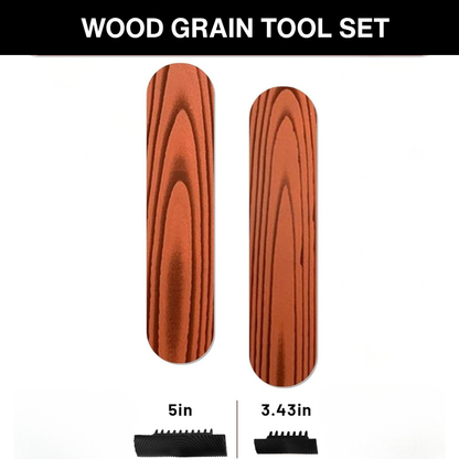 Wood Grain Roller Set Durable Rubber Fine & Coarse