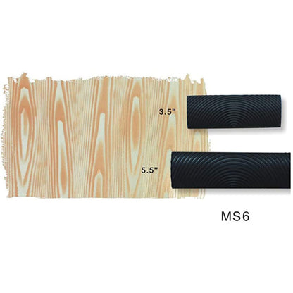 Wood Grain Tool Set Rubber Brushes Ergonomic Non-Slip Handles