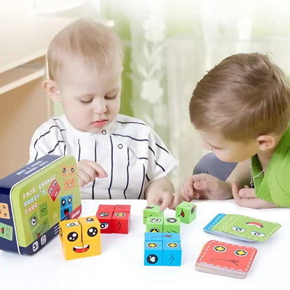Wooden Block Set Emotional Learning & Eco Paint