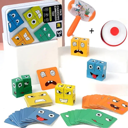 Wooden Block Set Emotional Learning & Eco Paint