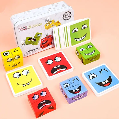 Wooden Block Set Emotional Learning & Eco Paint