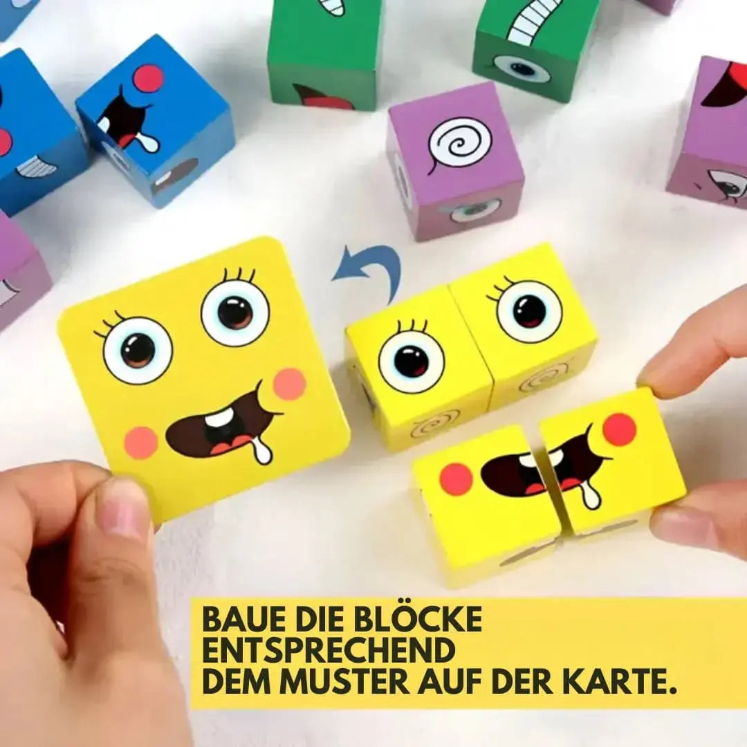 Wooden Block Set Emotional Learning & Eco Paint