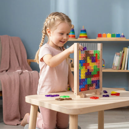 Wooden Block Set Solid Wood Montessori Ages 2+