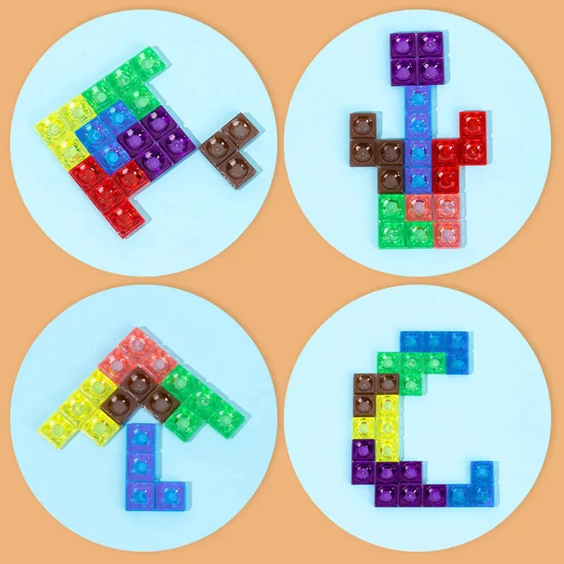 Wooden Block Set Solid Wood Montessori Ages 2+