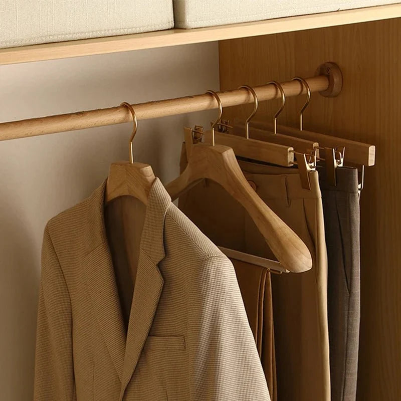 Wooden Clothes Hangers Wide Design Set of 3