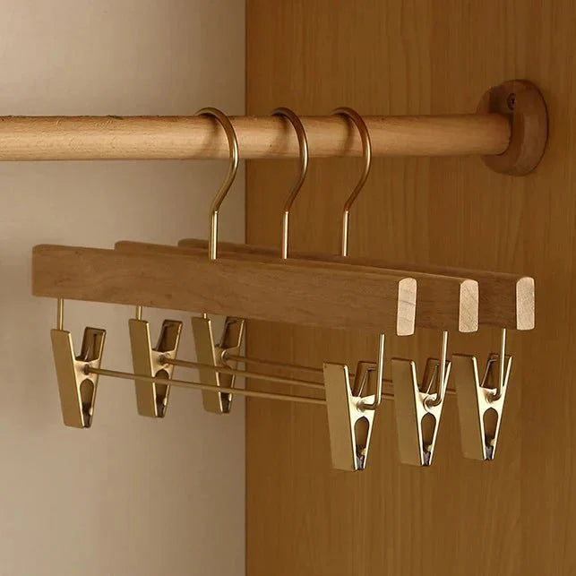 Wooden Clothes Hangers Wide Design Set of 3