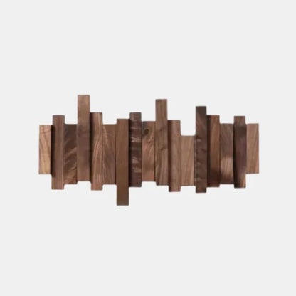 Wooden Coat Rack with Foldaway Hooks – Entryway Wall Organizer
