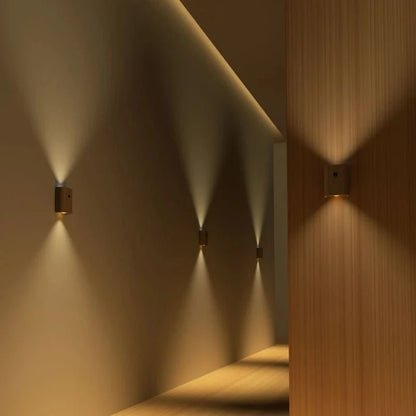 Wooden Lamp Motion-Activated LED Rechargeable Cordless