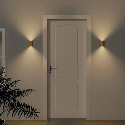 Wooden Lamp Motion-Activated LED Rechargeable Cordless