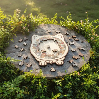 Wooden Puzzle Cat Silhouette 135 Pieces