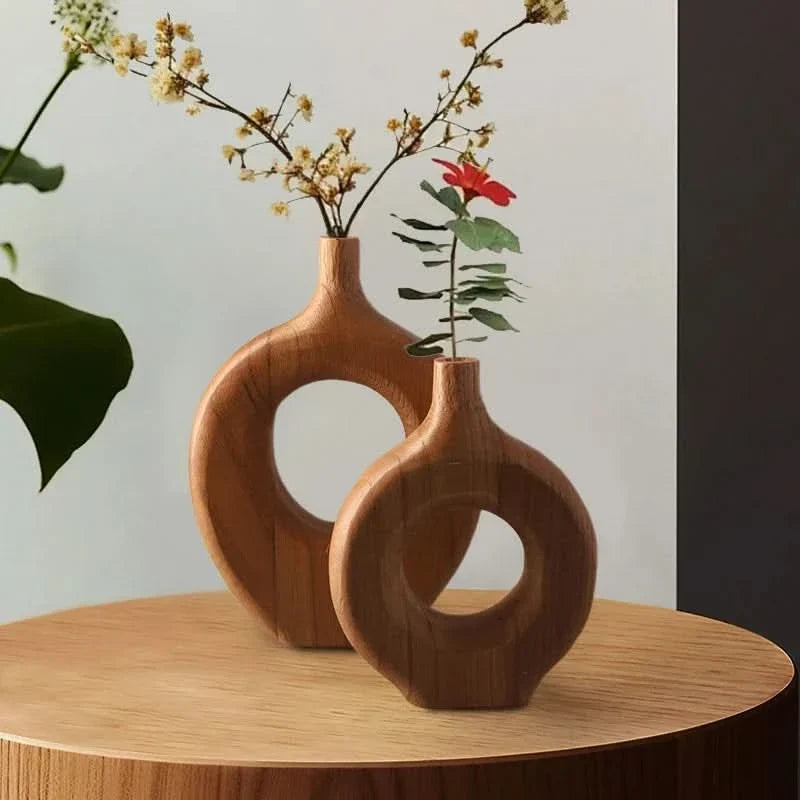 Wooden Vase Handcrafted Three Sizes