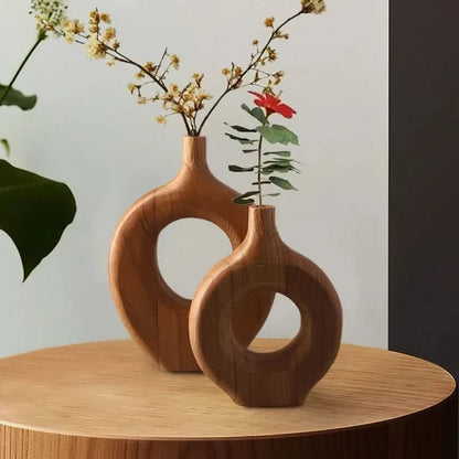 Wooden Vase Handcrafted Three Sizes