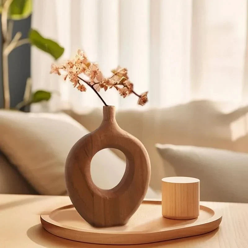 Wooden Vase Handcrafted Three Sizes