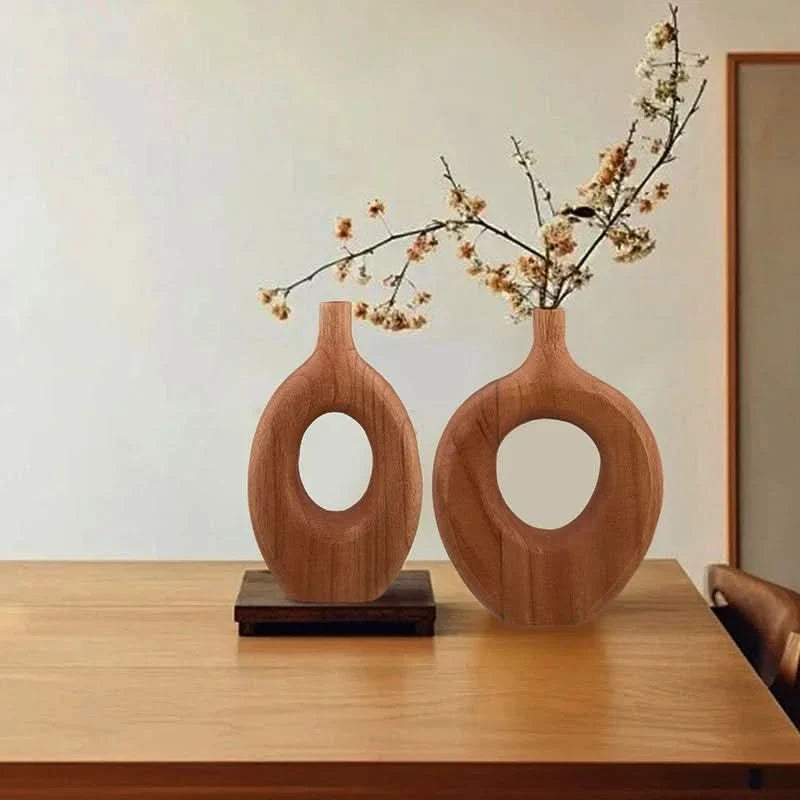 Wooden Vase Handcrafted Three Sizes