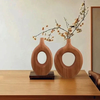 Wooden Vase Handcrafted Three Sizes