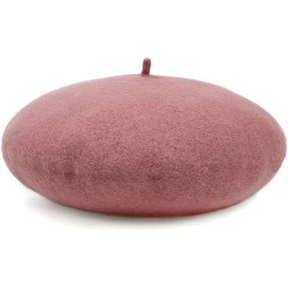 Wool Beret Soft Lightweight One Size Stretch Fit