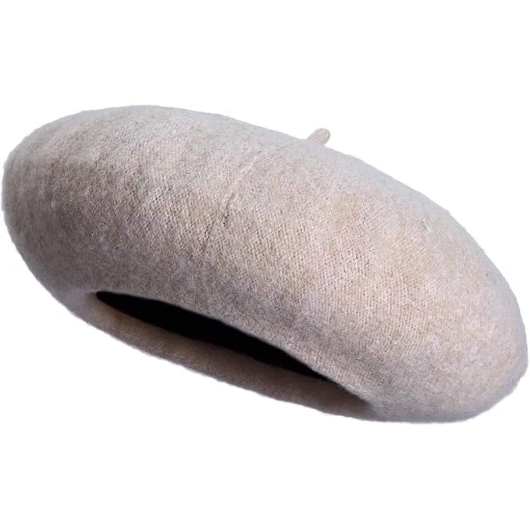 Wool Beret Soft Lightweight One Size Stretch Fit